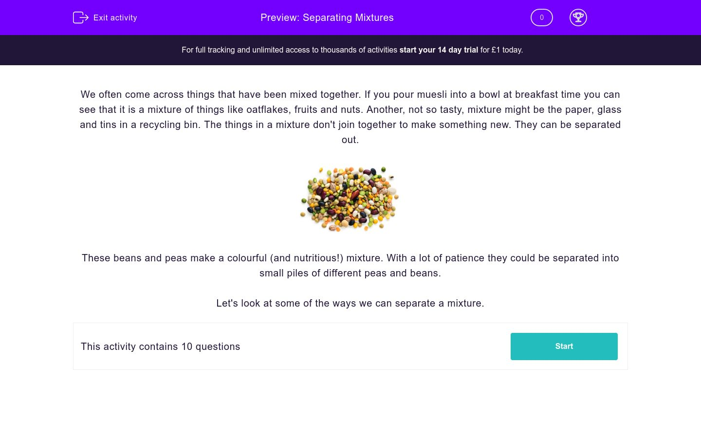 Separating Mixtures Worksheet - EdPlace