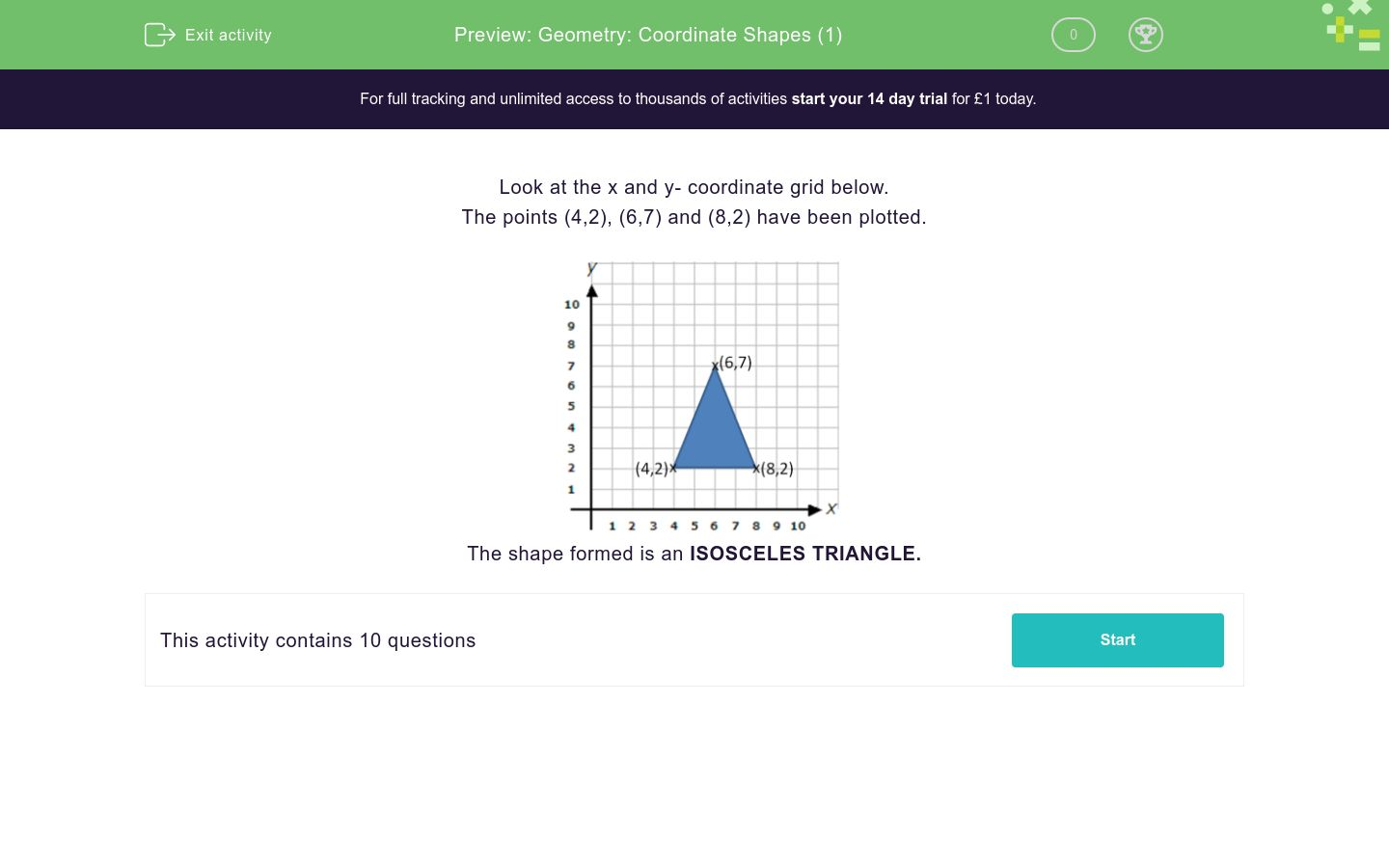 geometry coordinate shapes 1 worksheet edplace