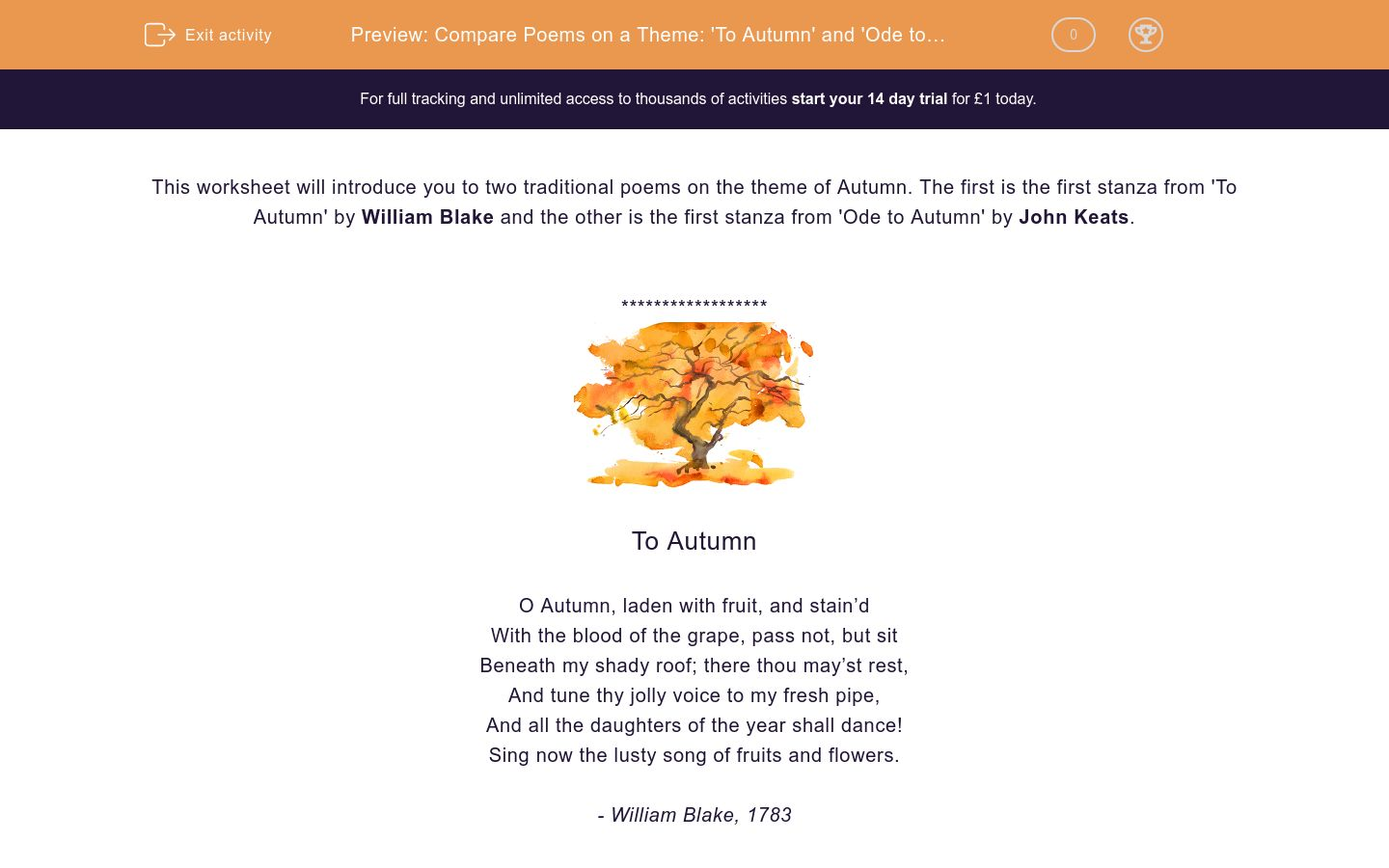 Summary Of The Poem To Autumn Exislepublishing Com
