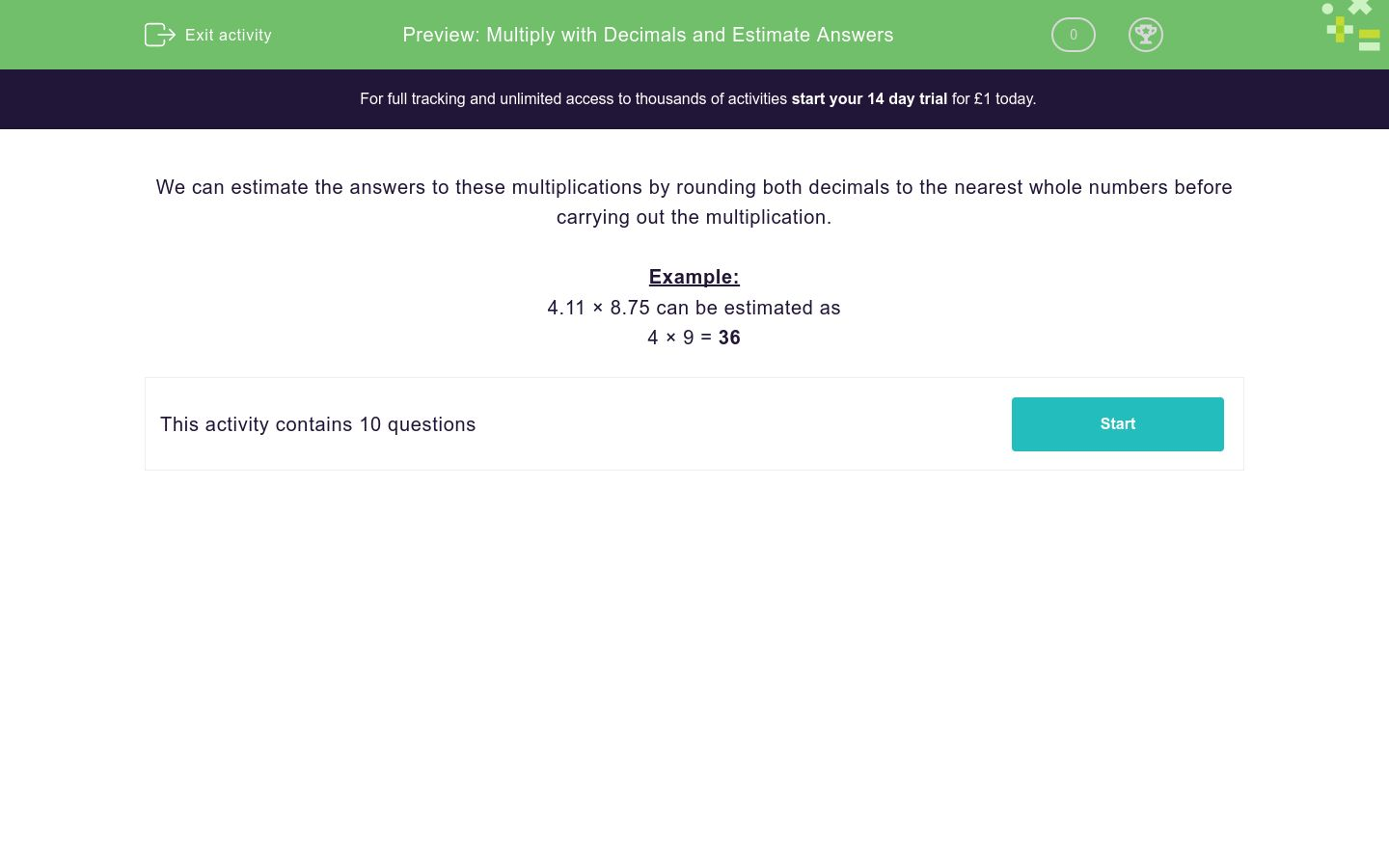 Multiply with Decimals and Estimate Answers Worksheet - EdPlace