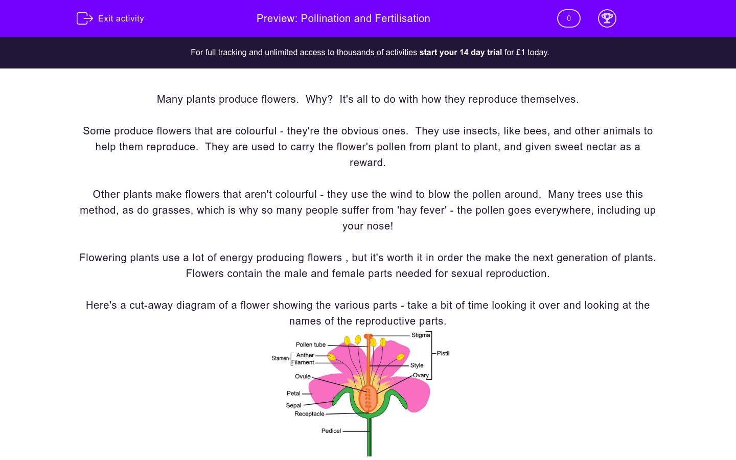 Pollination and Fertilisation Worksheet - EdPlace With Regard To Plant Reproduction Worksheet Answers