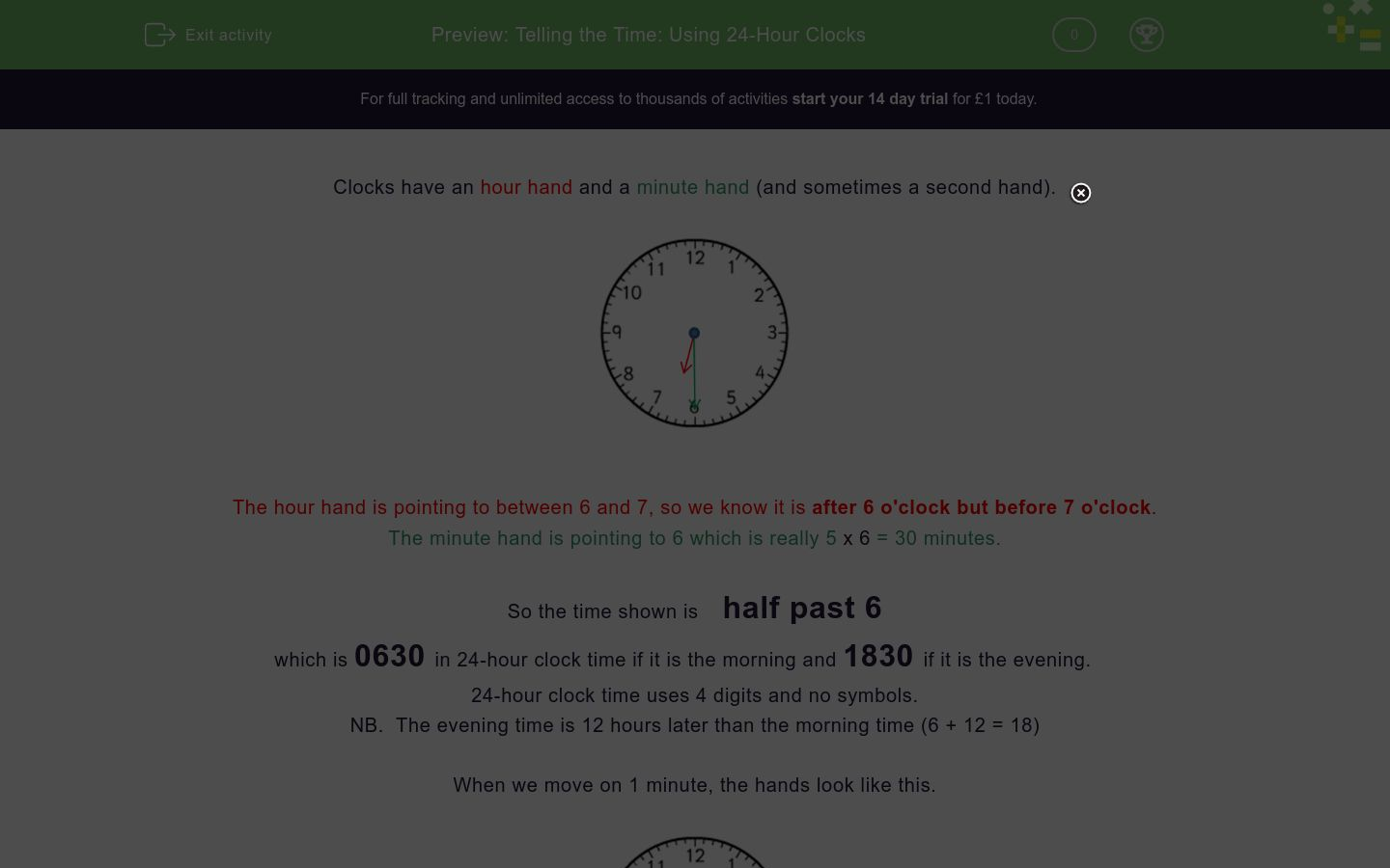 Telling The Time Using 24 Hour Clocks Worksheet Edplace