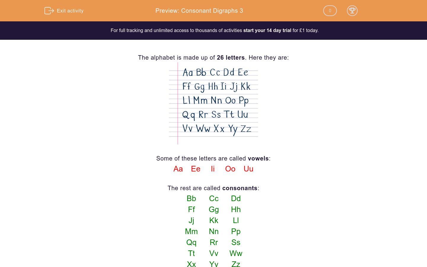 Consonant Digraphs 3 Worksheet - EdPlace