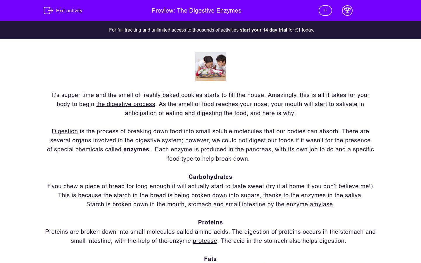 The Digestive Enzymes Worksheet Edplace