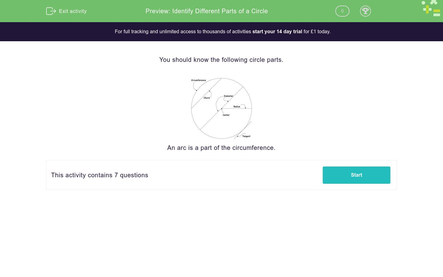 Worksheets Parts Of A Circle Worksheet parts of a circle worksheet edplace circle
