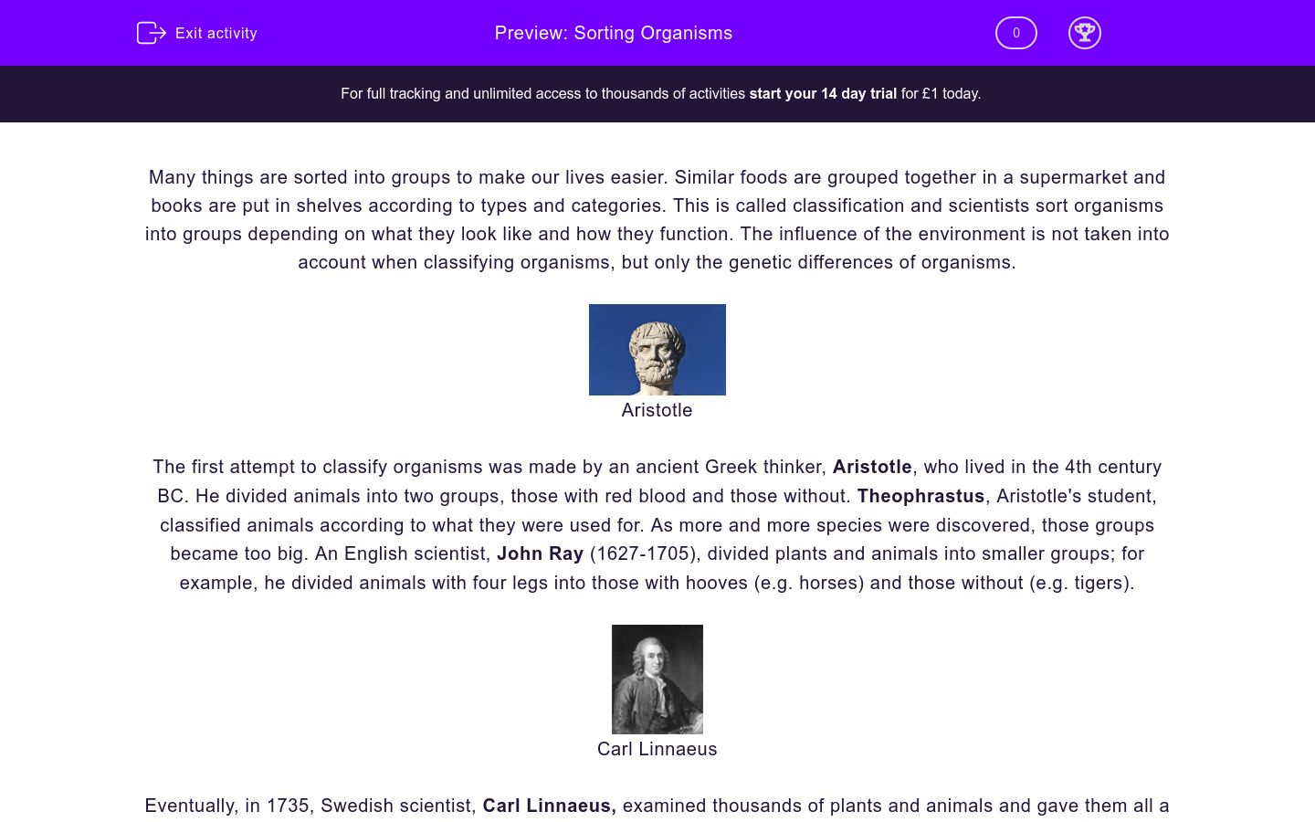 Types of scientists worksheet