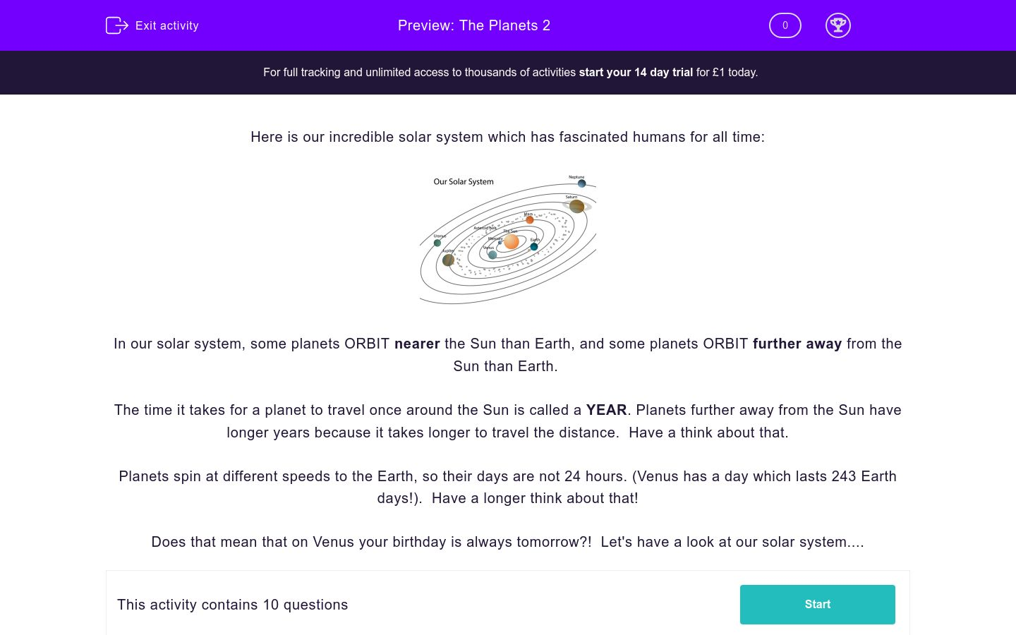 The Planets 2 Worksheet Edplace