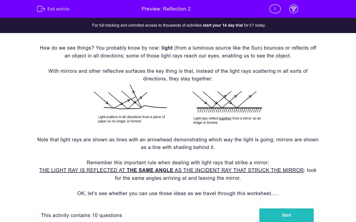 Reflection 2 Worksheet - EdPlace