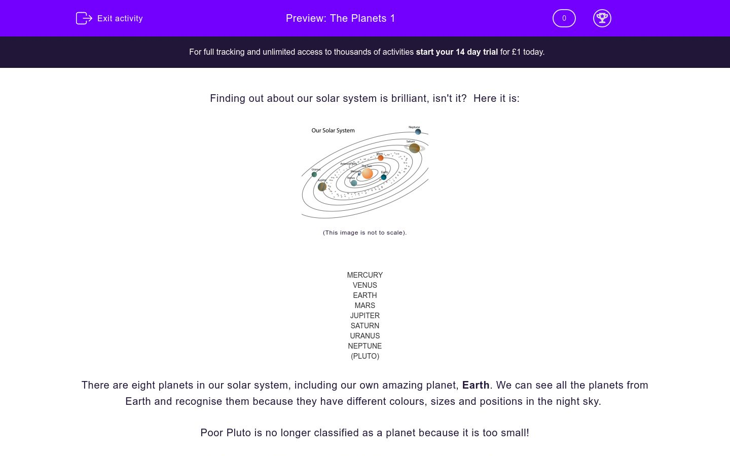 The Planets 1 Worksheet - EdPlace