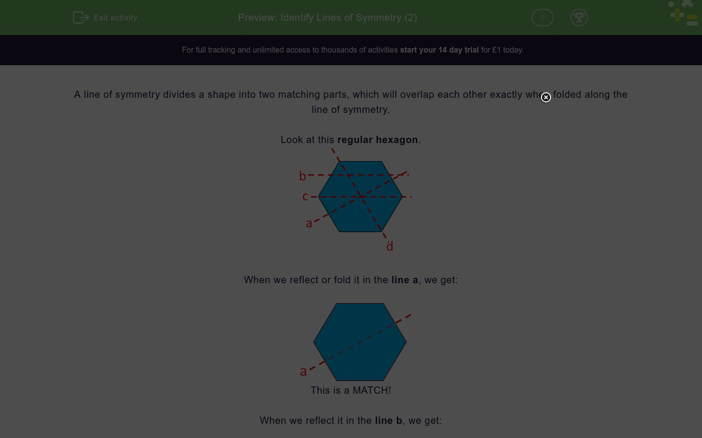 identify lines of symmetry 2 worksheet edplace