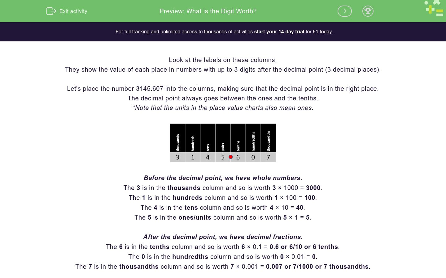 What Is The Digit Worth Worksheet Edplace