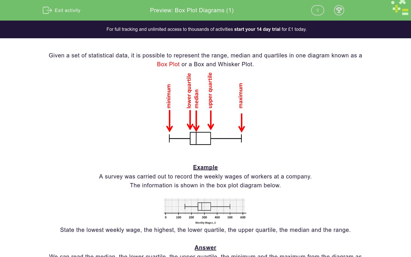 Worksheets Box Plot Worksheet box plot diagrams 1 worksheet edplace 1
