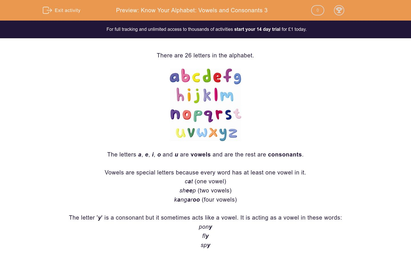 Know Your Alphabet Vowels And Consonants 3 Worksheet Edplace