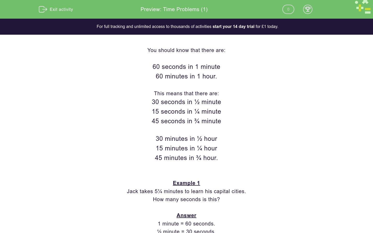 time problems 1 worksheet edplace