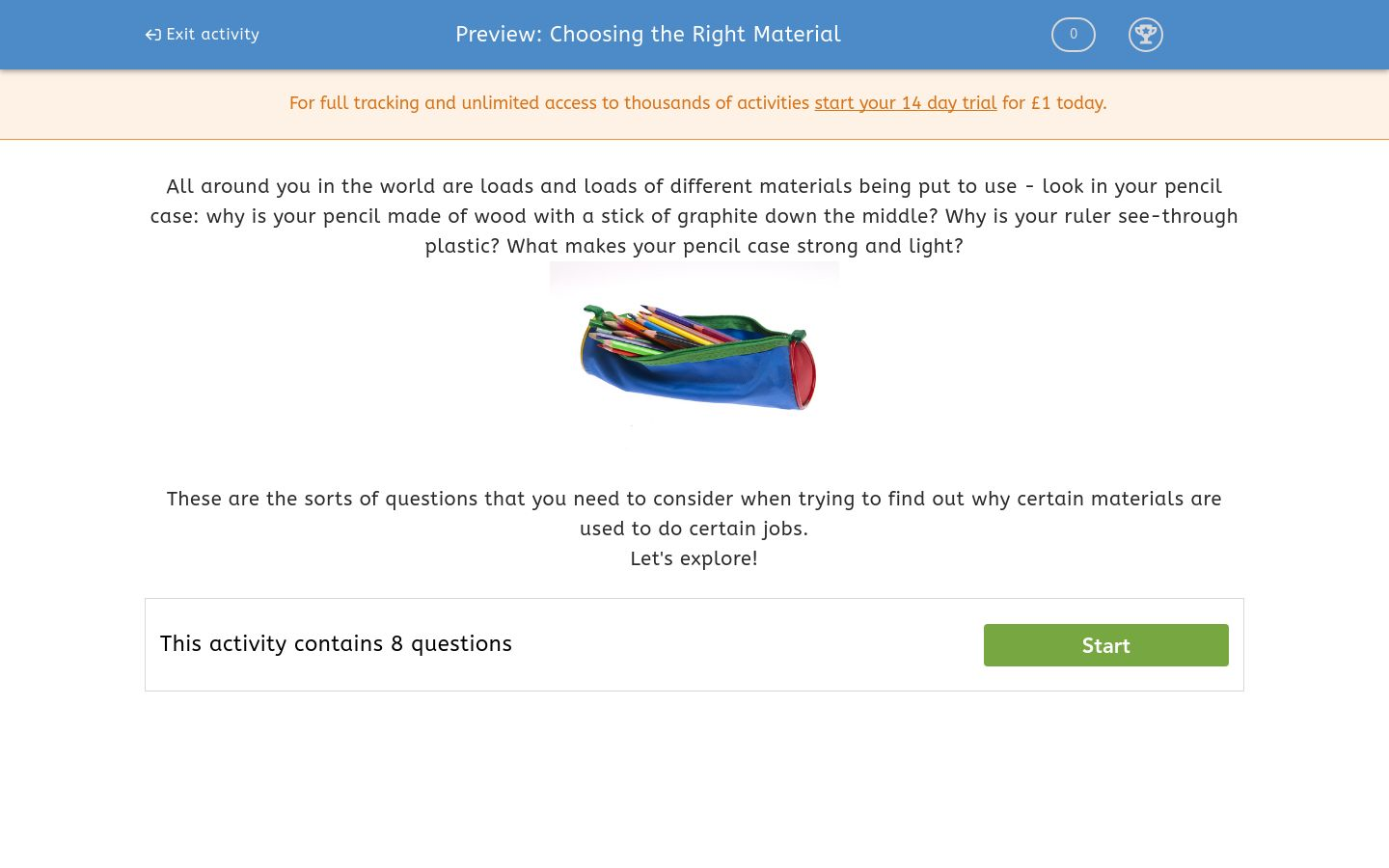 Choosing the Right Material Worksheet EdPlace