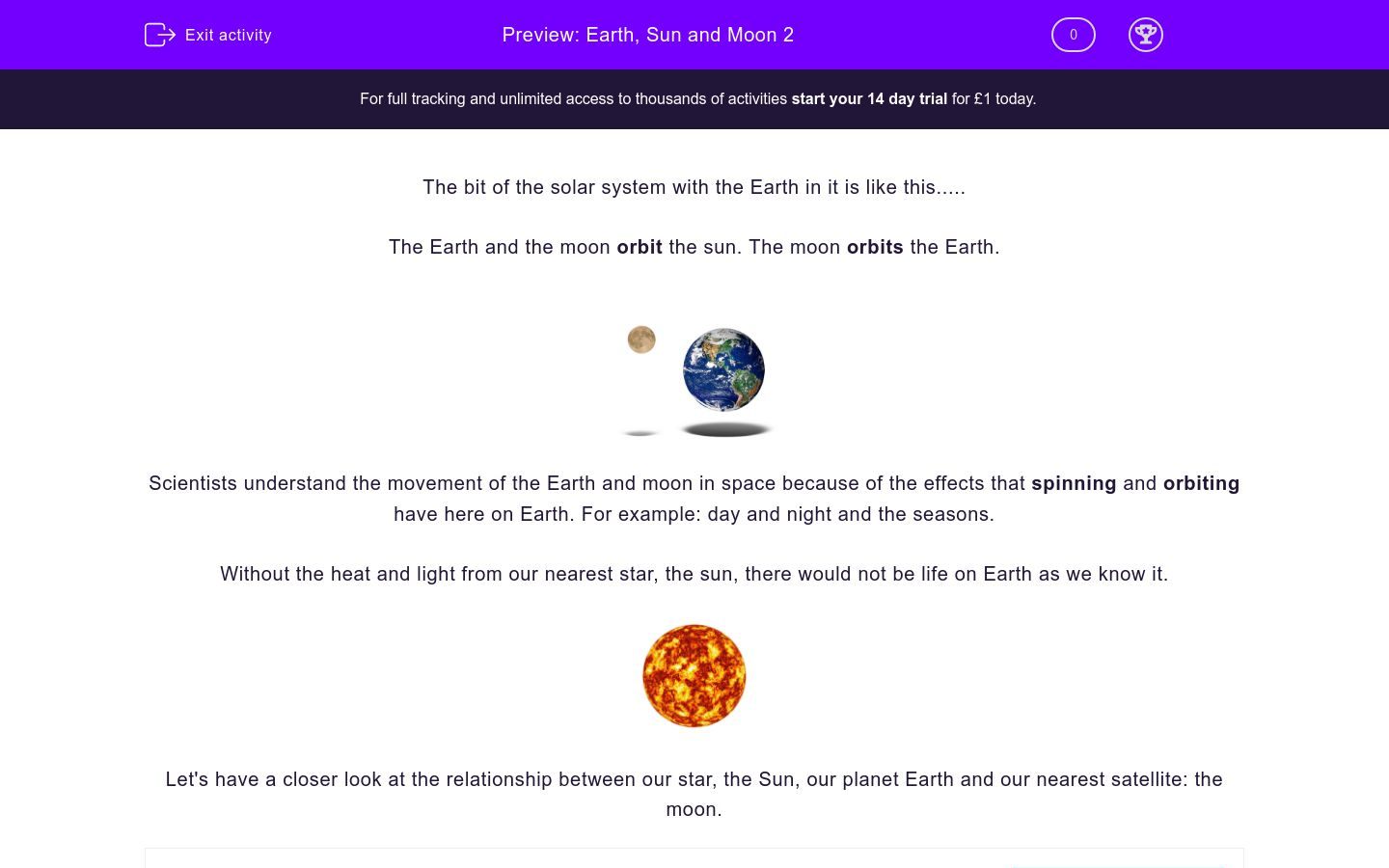 Planet Earth Ocean Deep Worksheet