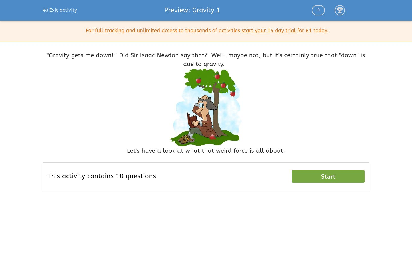 Gravity 1 Worksheet - EdPlace