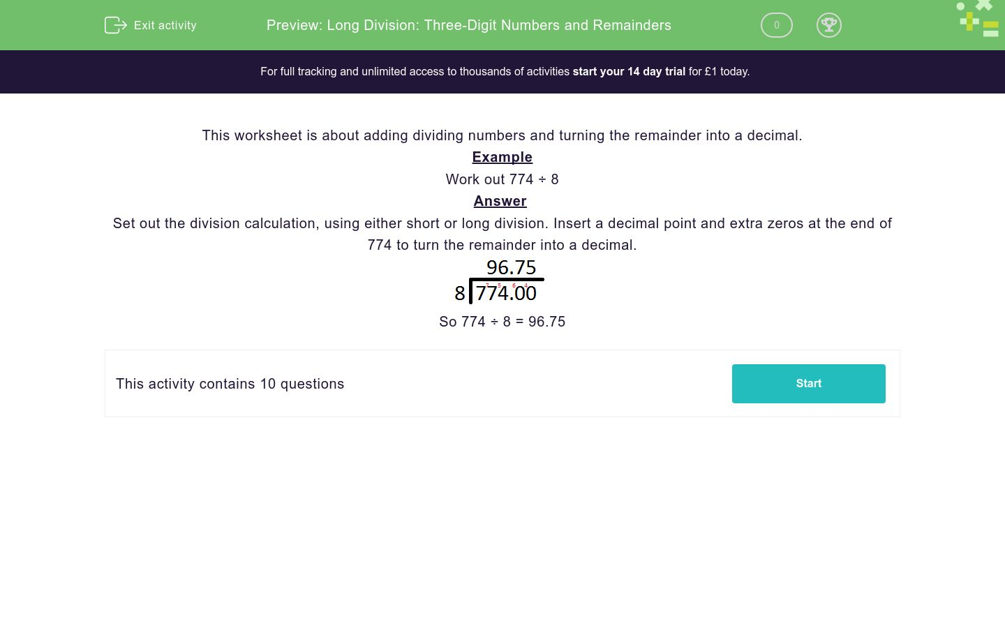 Long Division: Three-digit Numbers And Remainders Worksheet - Edplace