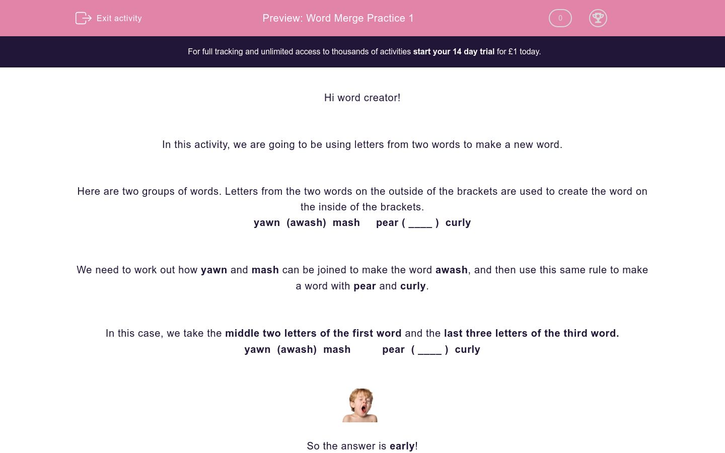 Word Merge Practice 1 Worksheet Edplace