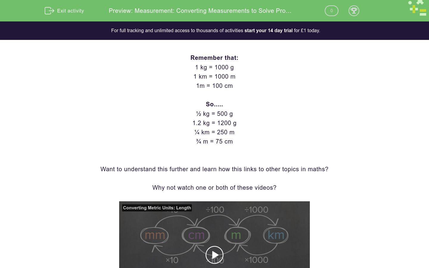 Measurement: Converting Measurements to Solve Problems Worksheet - EdPlace