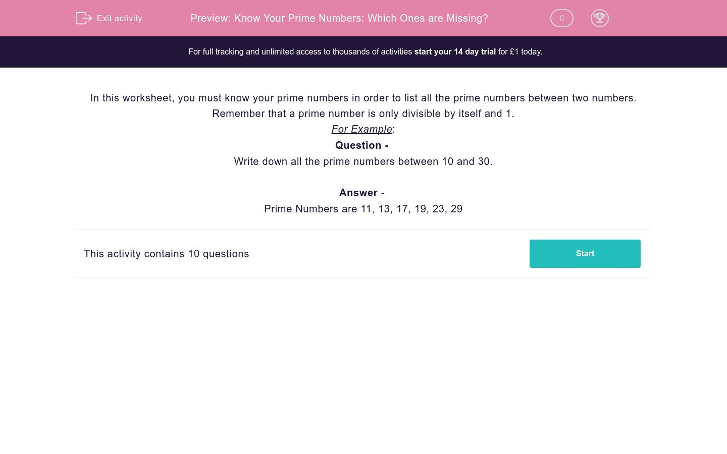 Know Your Prime Numbers: Which Ones are Missing? Worksheet - EdPlace