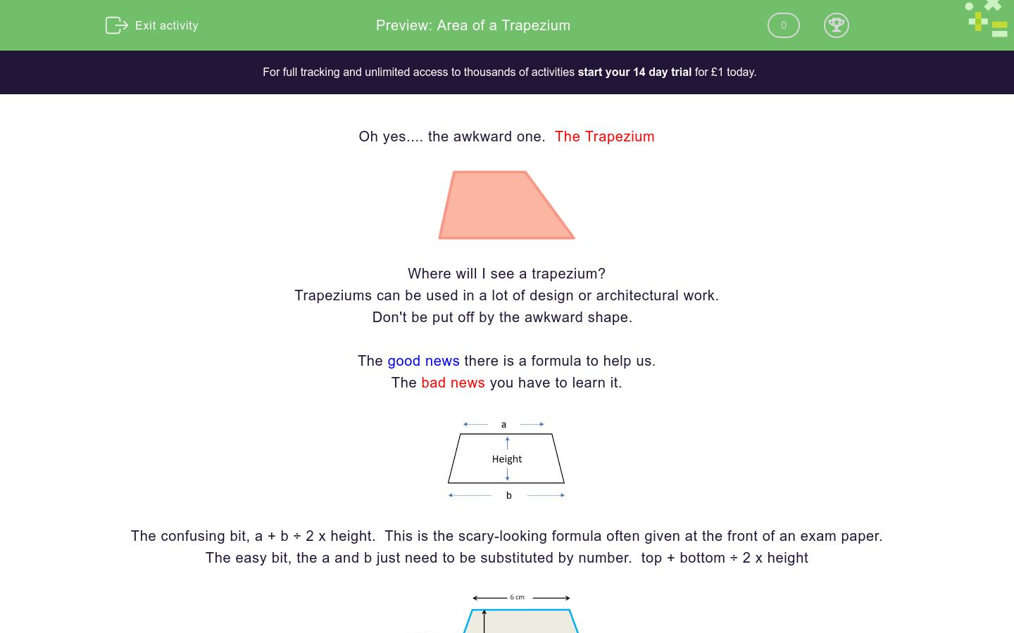 Find the Area of a Trapezium Worksheet - EdPlace Inside Area Of Trapezoid Worksheet