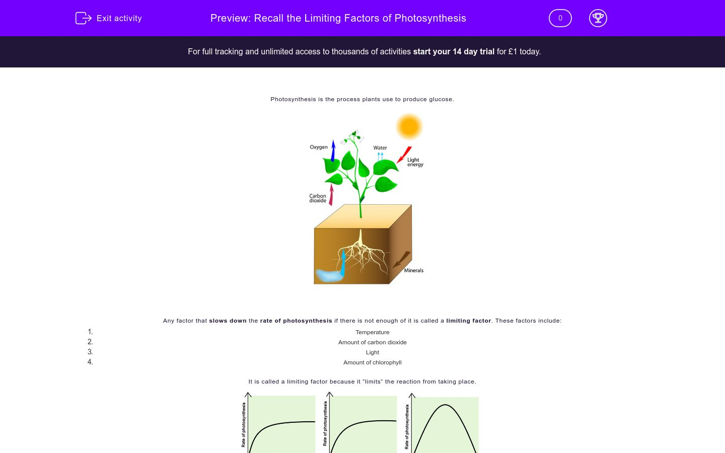 Understand the Limiting Factors of Photosynthesis Worksheet - EdPlace Inside Photosynthesis Worksheet High School