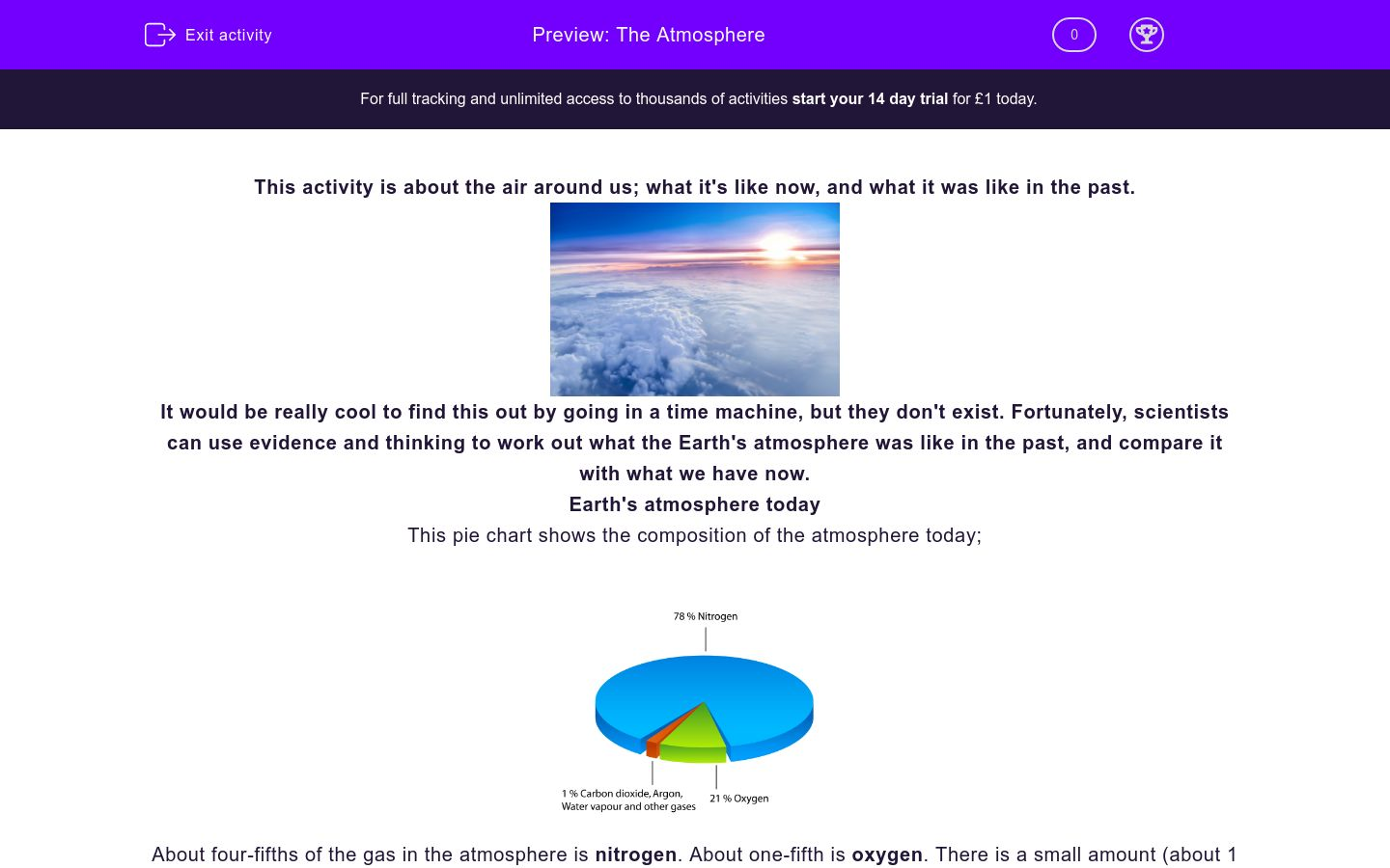 Understand Changes in the Atmosphere Worksheet - EdPlace