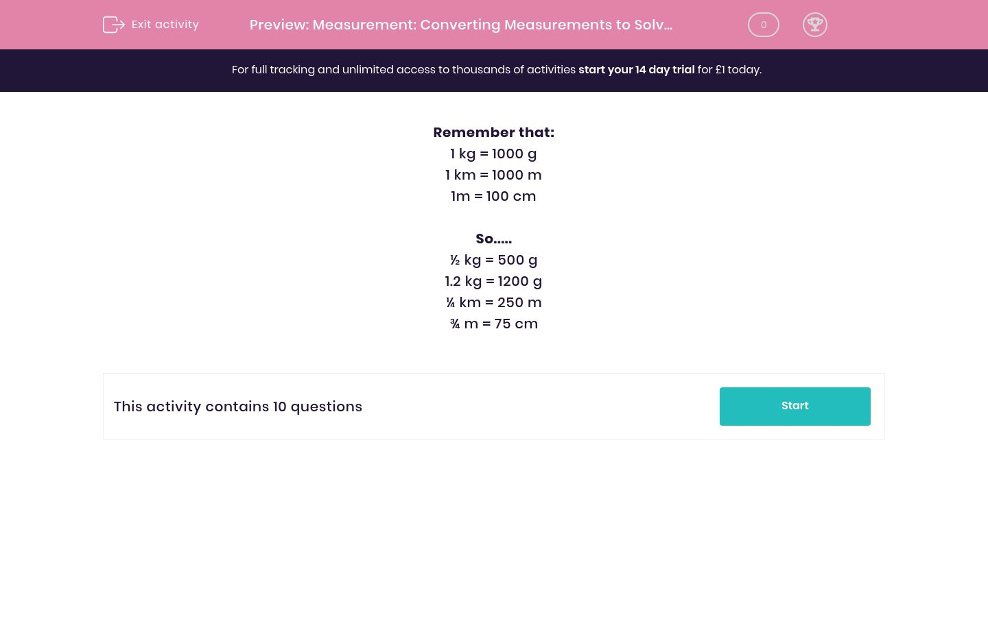 Measurement: Converting Measurements to Solve Problems Worksheet - EdPlace