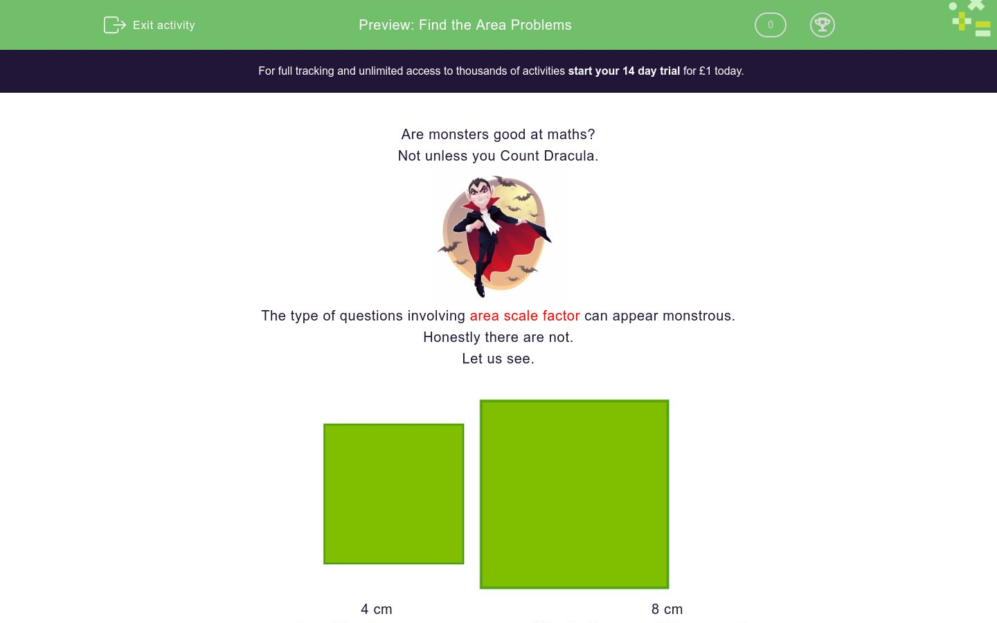 Find the Area of Similar Shapes Worksheet - EdPlace
