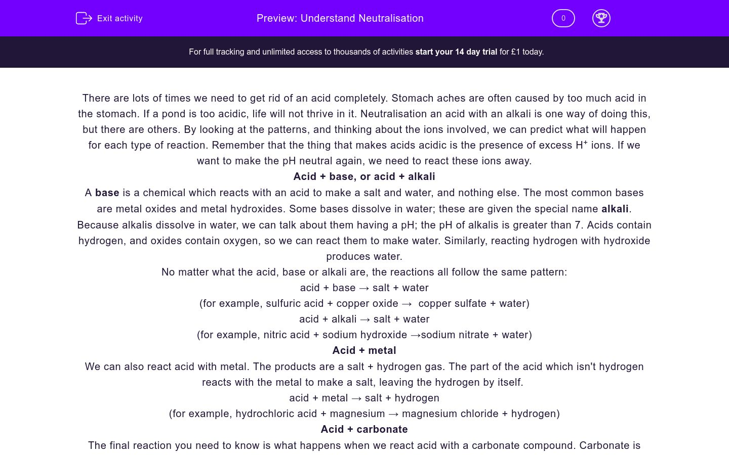 Explain the Process of Neutralisation Worksheet - EdPlace