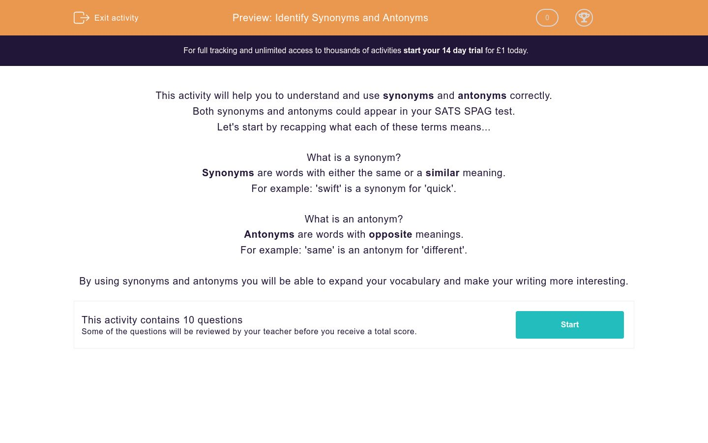 Identify Synonyms And Antonyms Worksheet EdPlace Identify synonyms and antonyms worksheet edplace