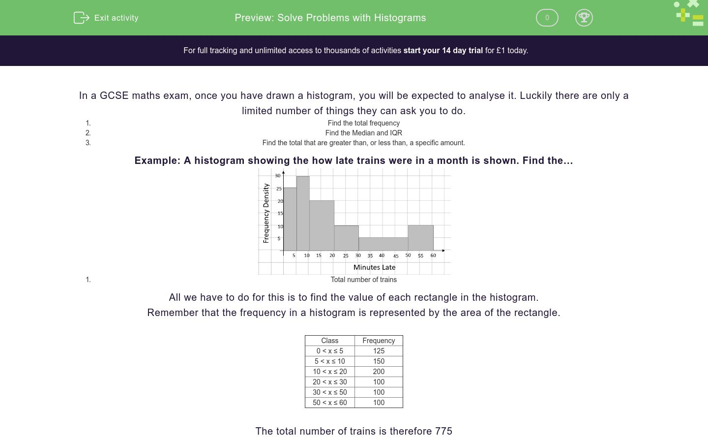 Solve Problems With Histograms Worksheet Edplace