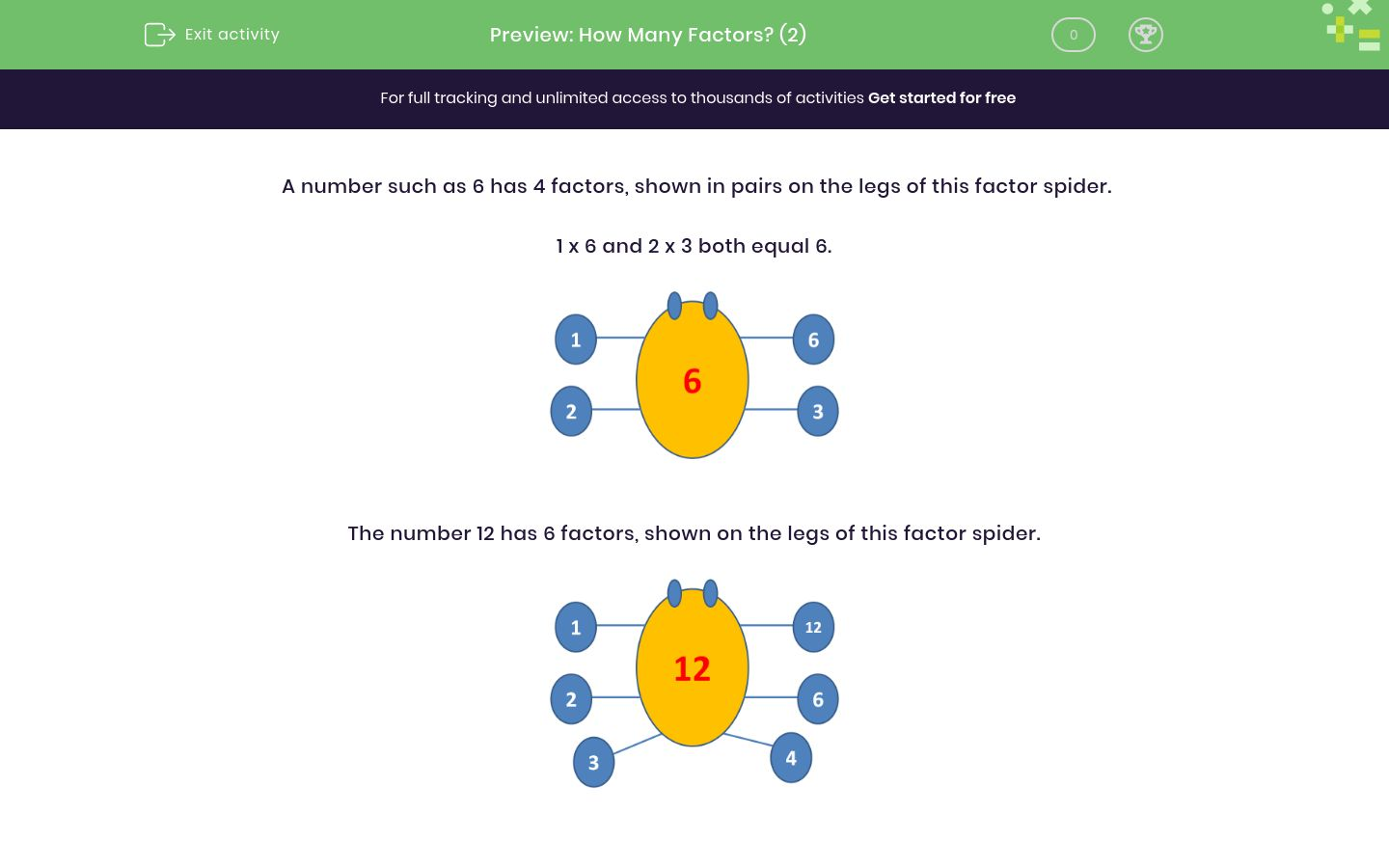 How Many Factors? (2) Worksheet - EdPlace