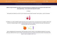 'Assessment: Back-to-school (Y7)' worksheet