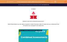 'Assessment: English, Maths and Science Combined (Y8)' worksheet