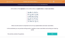 'Use Capital Letters 2' worksheet