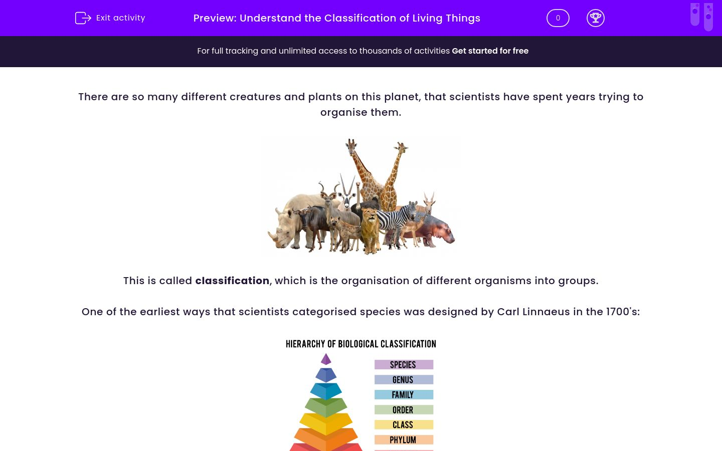 Understand the Classification of Living Things Worksheet - EdPlace