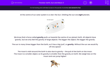 'Study the Relationship Between the Earth, Sun and Moon' worksheet