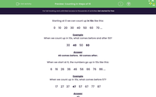'Counting in Steps of 10' worksheet