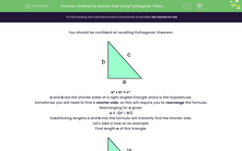 'Finding the Shorter Side Using Pythagoras' Theorem' worksheet