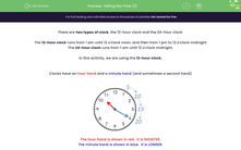 'Tell the Time ' worksheet