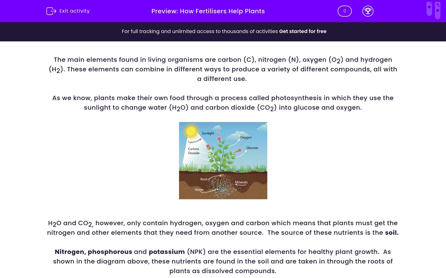 Discuss How Fertilisers Help Plants Worksheet EdPlace