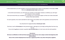 'GCSE Maths Paper 01 (Foundation) Practice Paper in the Style of OCR - Calculator' worksheet