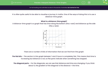 'Interpret Distance-Time Graphs' worksheet