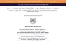 'Discuss Texts: 'Macavity: The Mystery Cat' 2' worksheet