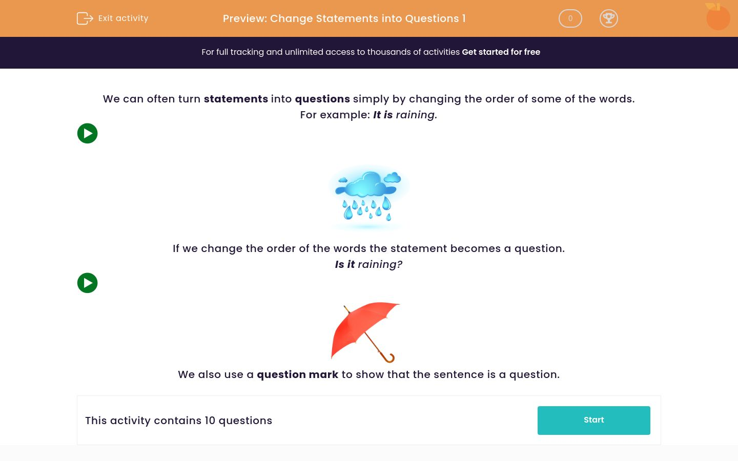 Change Statements Into Questions And Questions Into Statements 