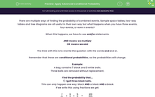 'Apply Advanced Conditional Probability' worksheet