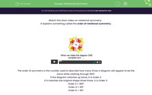 'Understand Orders of Rotational Symmetry' worksheet