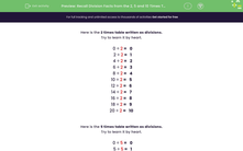 'Recall Division Facts from the 2, 5 and 10 Times Tables' worksheet